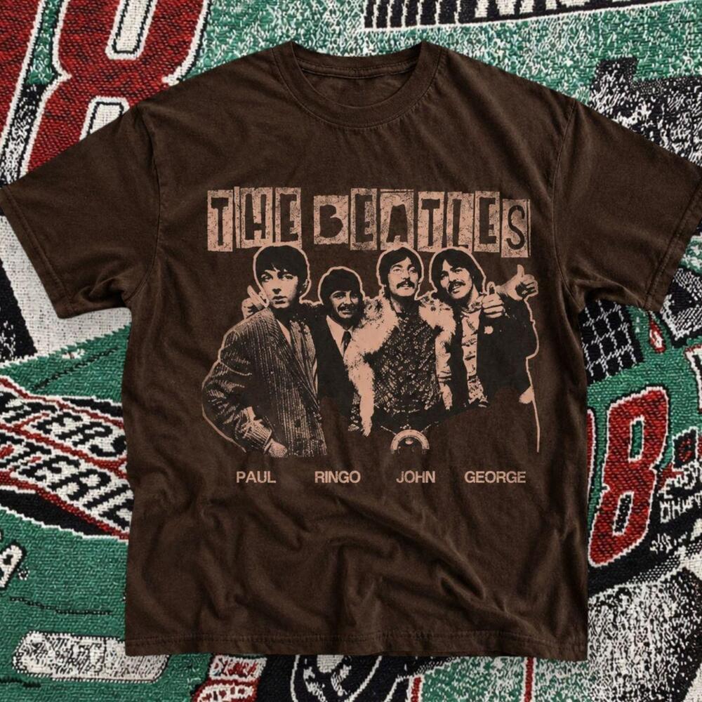 The Beatles Graphic Tee Dark Chocolate Unisex